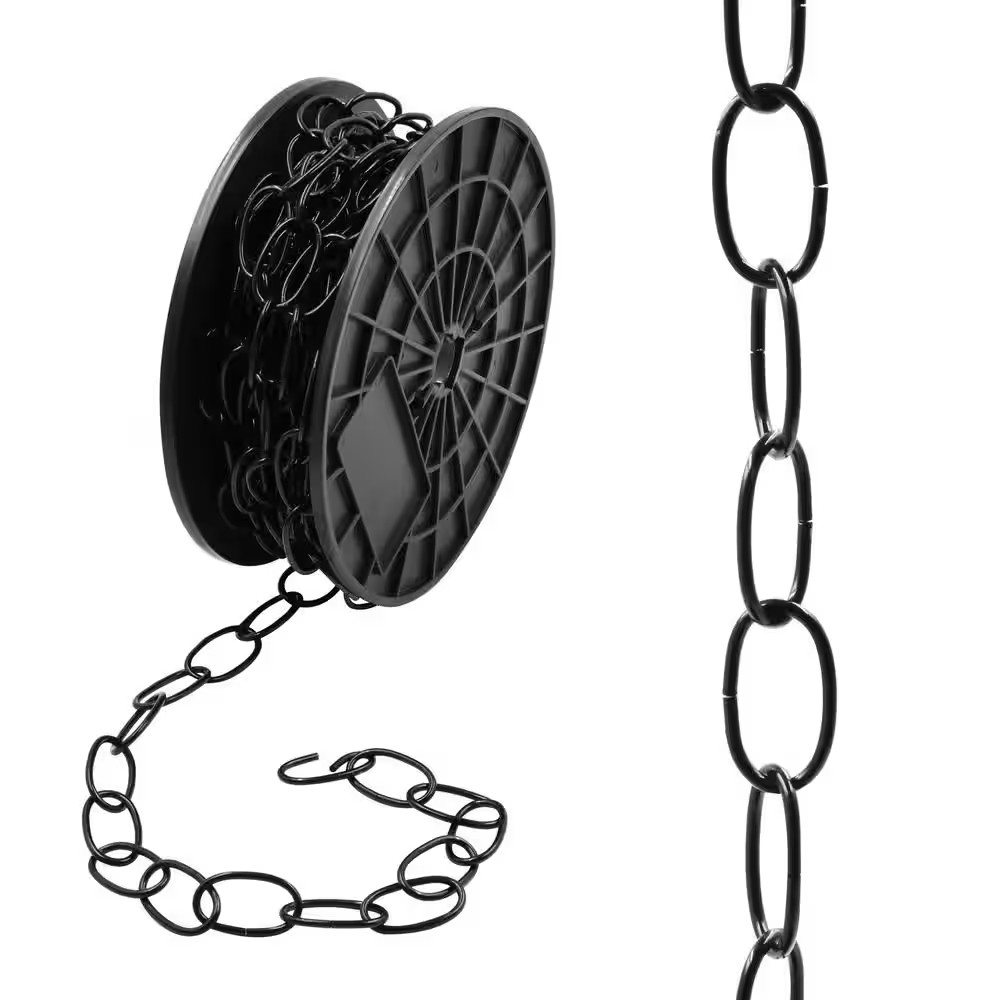 #2/0 X 50 Ft. Decorator Black Steel Chain