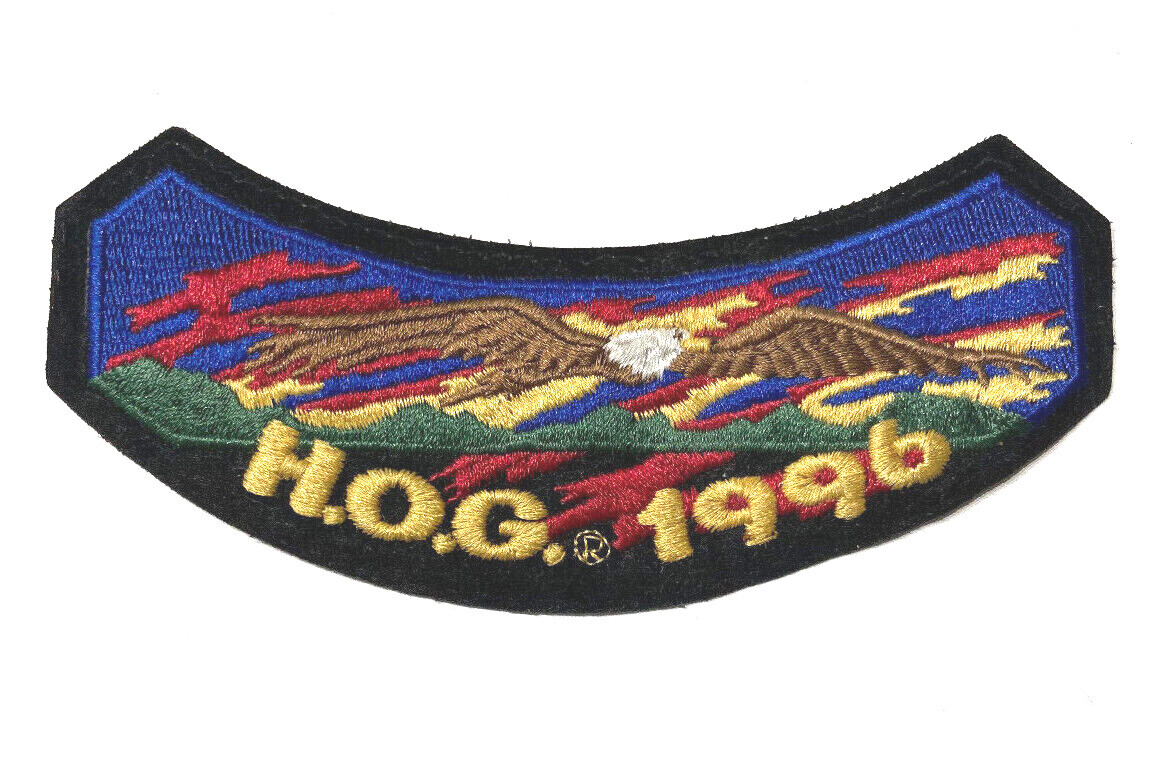 NEW Vtg 1996 HOG Harley Davidson Patch Owners Group Badge  5.75"x 2" Embroidered