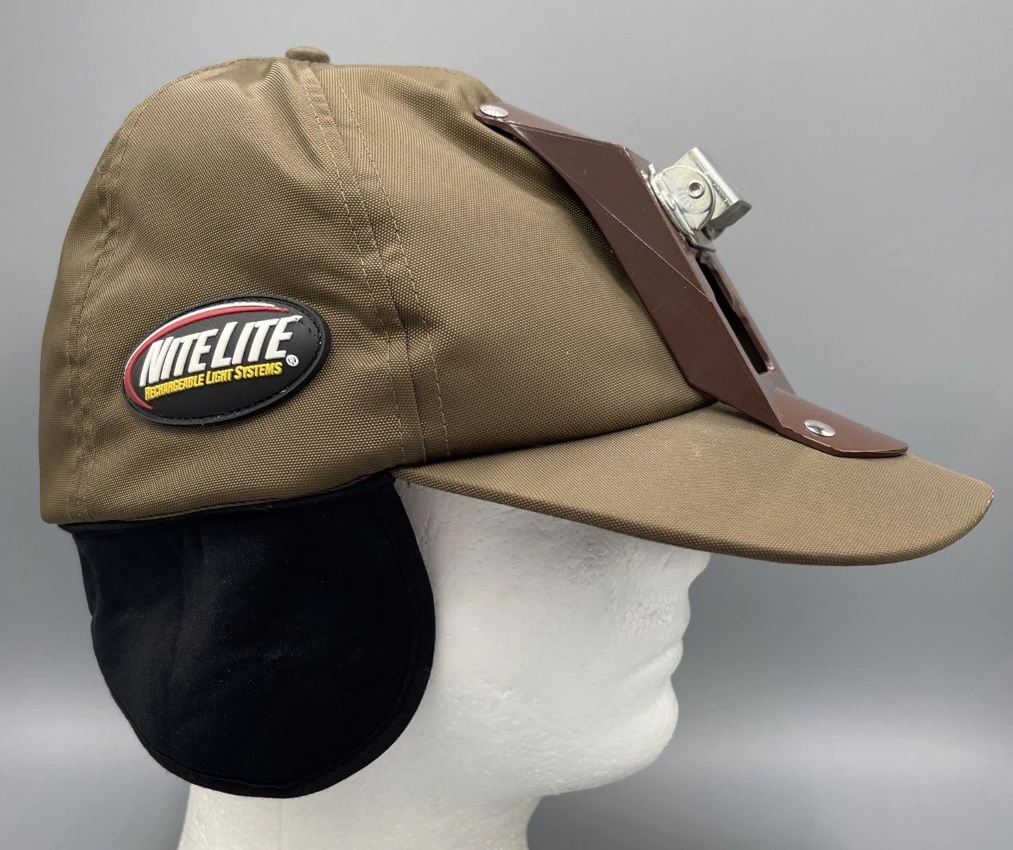 Nite Lite Coon Hunting Miner's Headlamp Bracket Cap Hat M/L Ear Flaps Insulated