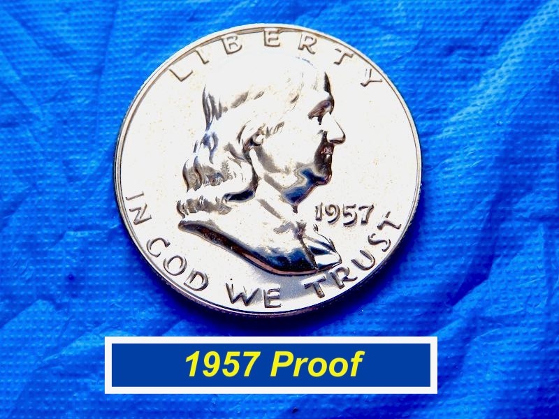 1957 GEM PROOF Franklin  ➫➫  Deep Mirrors  ➫➫  Virtually Flawless  ➫  R157pr