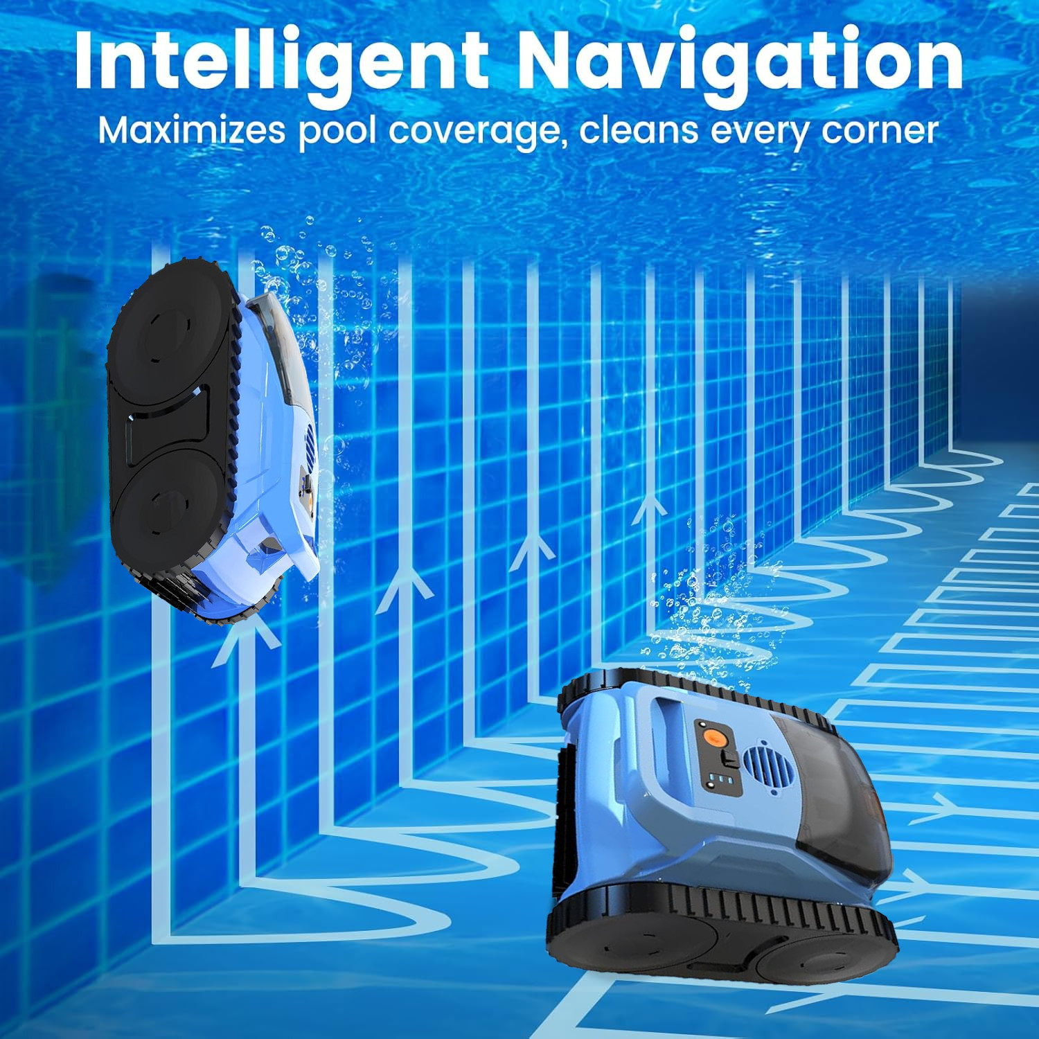 2026 Automatic Cordless Robotic Pool Vacuum for Inground Pools Wall Climbing