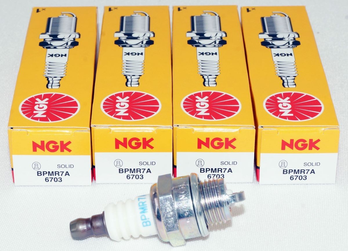 4 Pack Genuine NGK 6703 Spark Plugs BPMR7A for Various Lawn and Garden Equipment