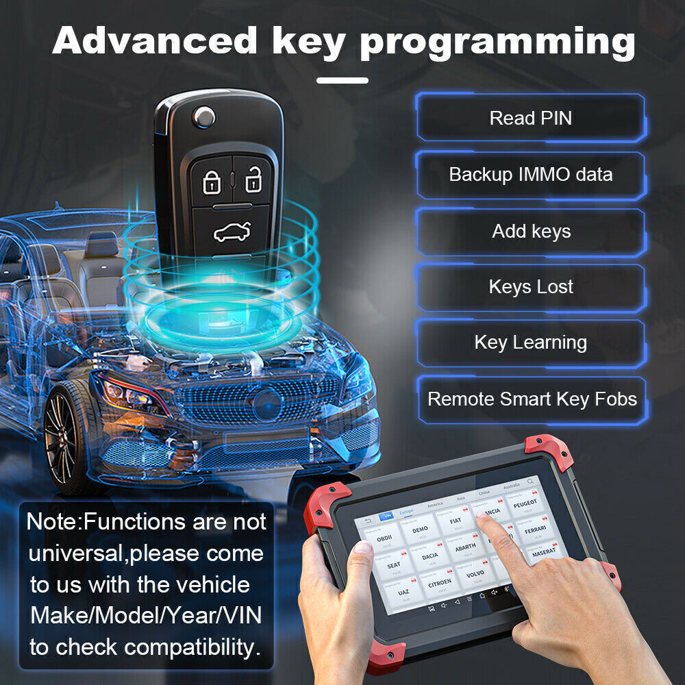 XTOOL USED D7 Auto Full System Diagnostic Scanner Bidirectional K_y Program Tool