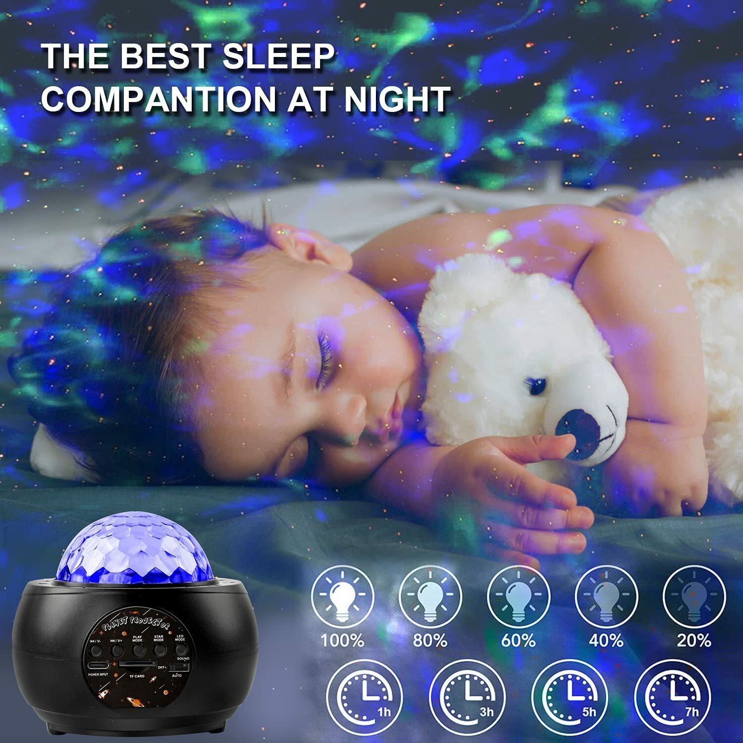 LED Galaxy Projector Starry Night Light Laser Star Sky Ocean Projection Lamp