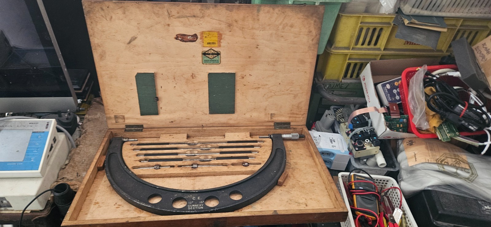 Outside Micrometer Interchangeable Anvils Ratchet Stop 12" to 16"