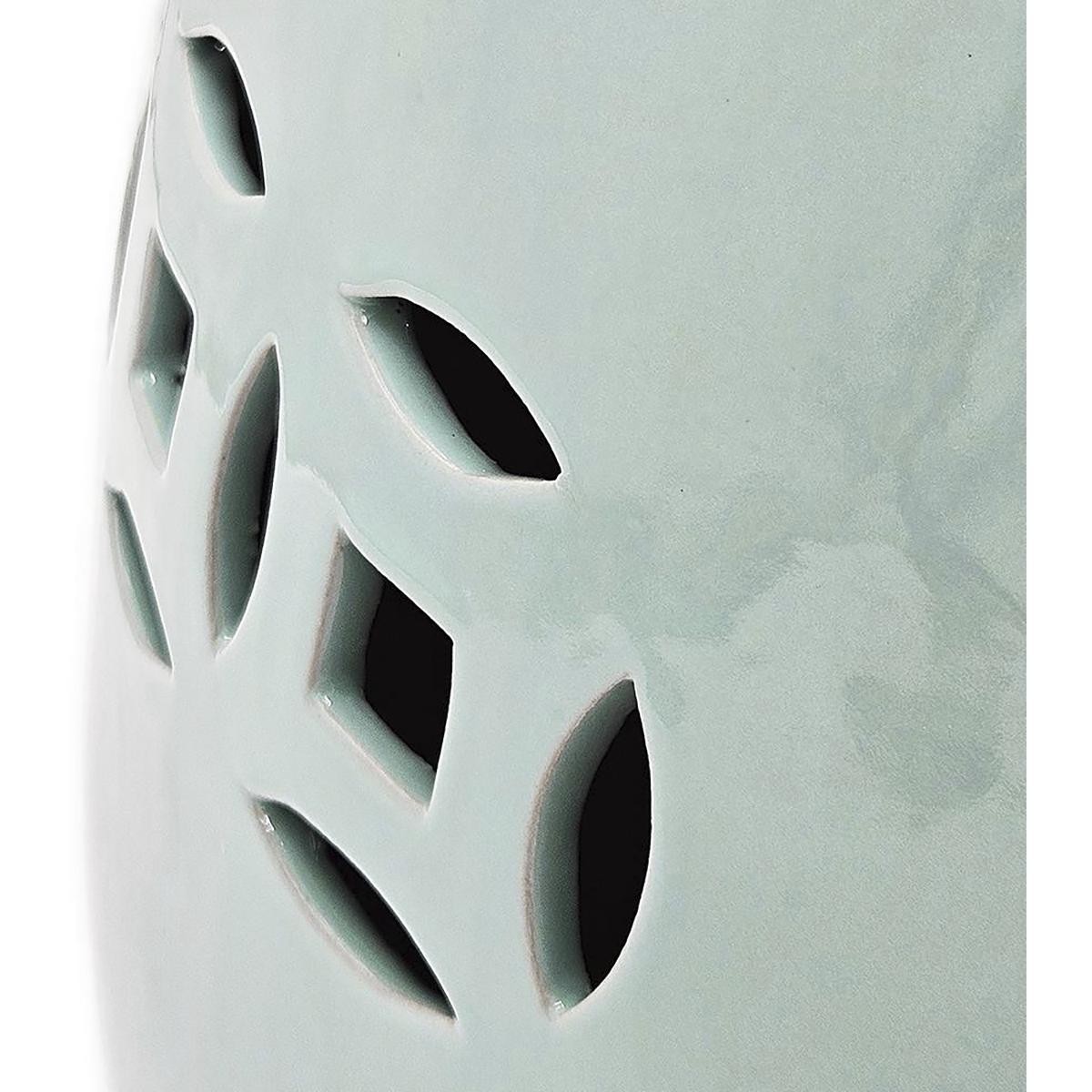 A&B Home 68136-LTBL Barrel 17.7 inch Blue Stool