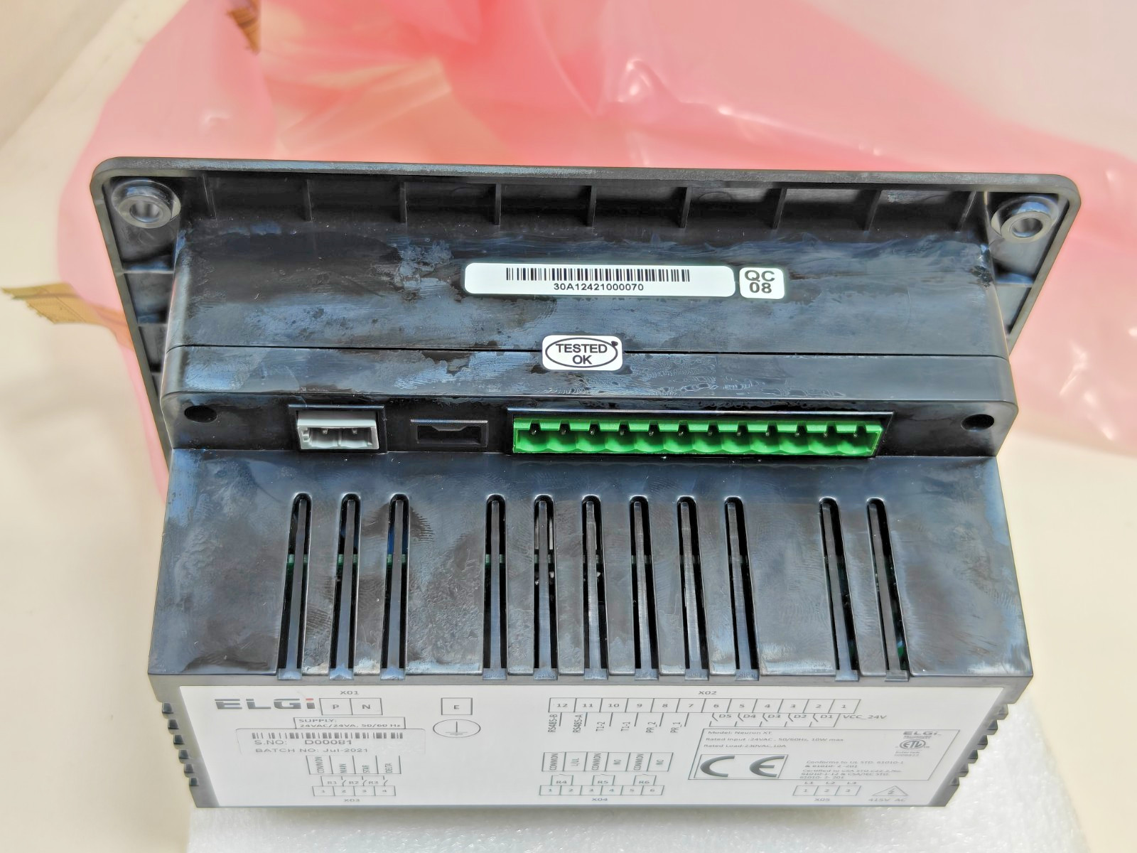 ATS ELGI PHOENIX Neuron XT Controller Panel 24VAC For Paint Booth Baking Unit