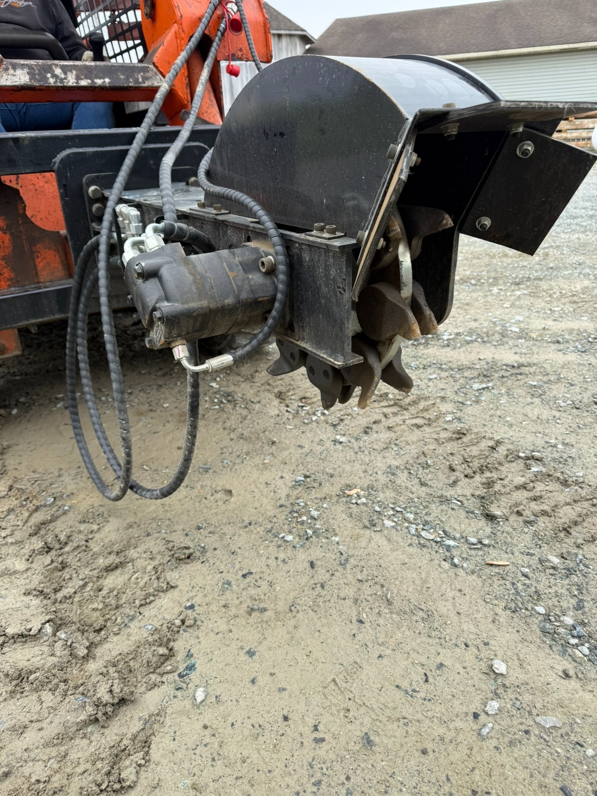 NEW-Skid Steer Hydraulic Stump Grinder Attachment – Quick Attach (NOT Mini)