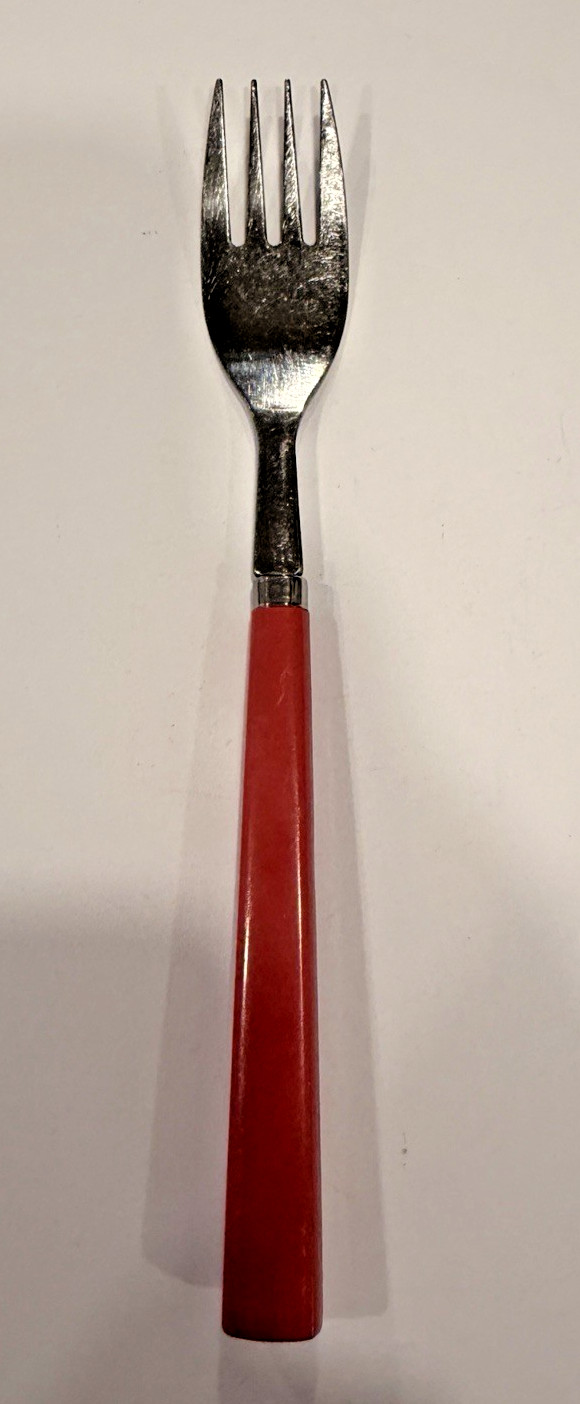Vintage Mauve Plastic Handle Stainless Replacement Fork Taiwan