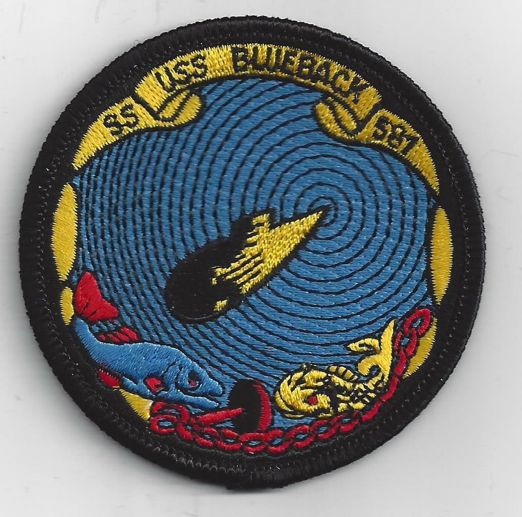 USS Blueback SS 581 3 inch Fully Embroidered c7262