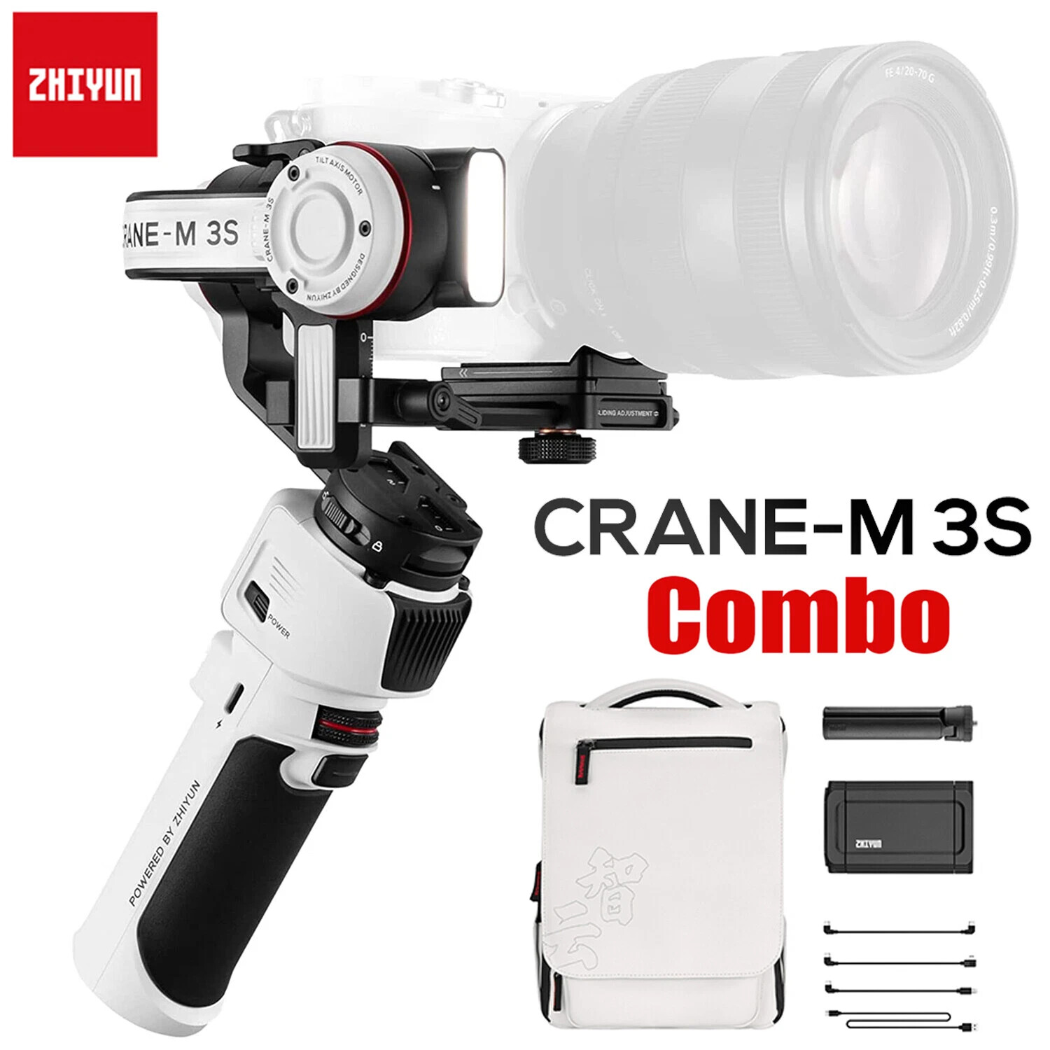 Zhiyun Crane M3S Combo 3-Axis Gimbal Stabilizer for Canon Sony Mirrorless Camera