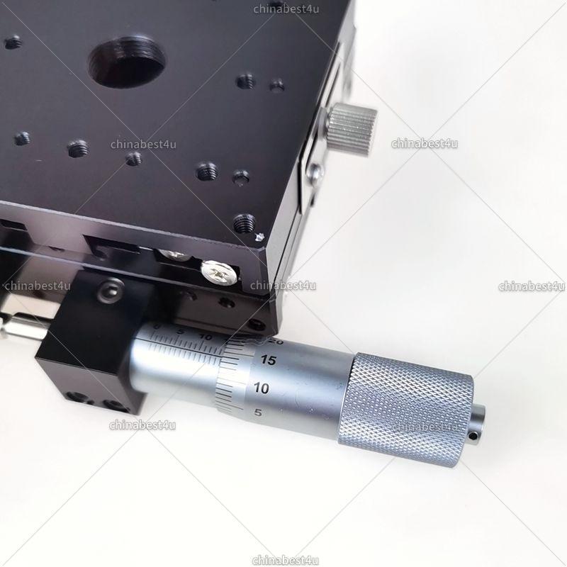 XY Manual Tuning Roller Linear Stage 80*80*40mm Micrometer Fine Tuning Platform
