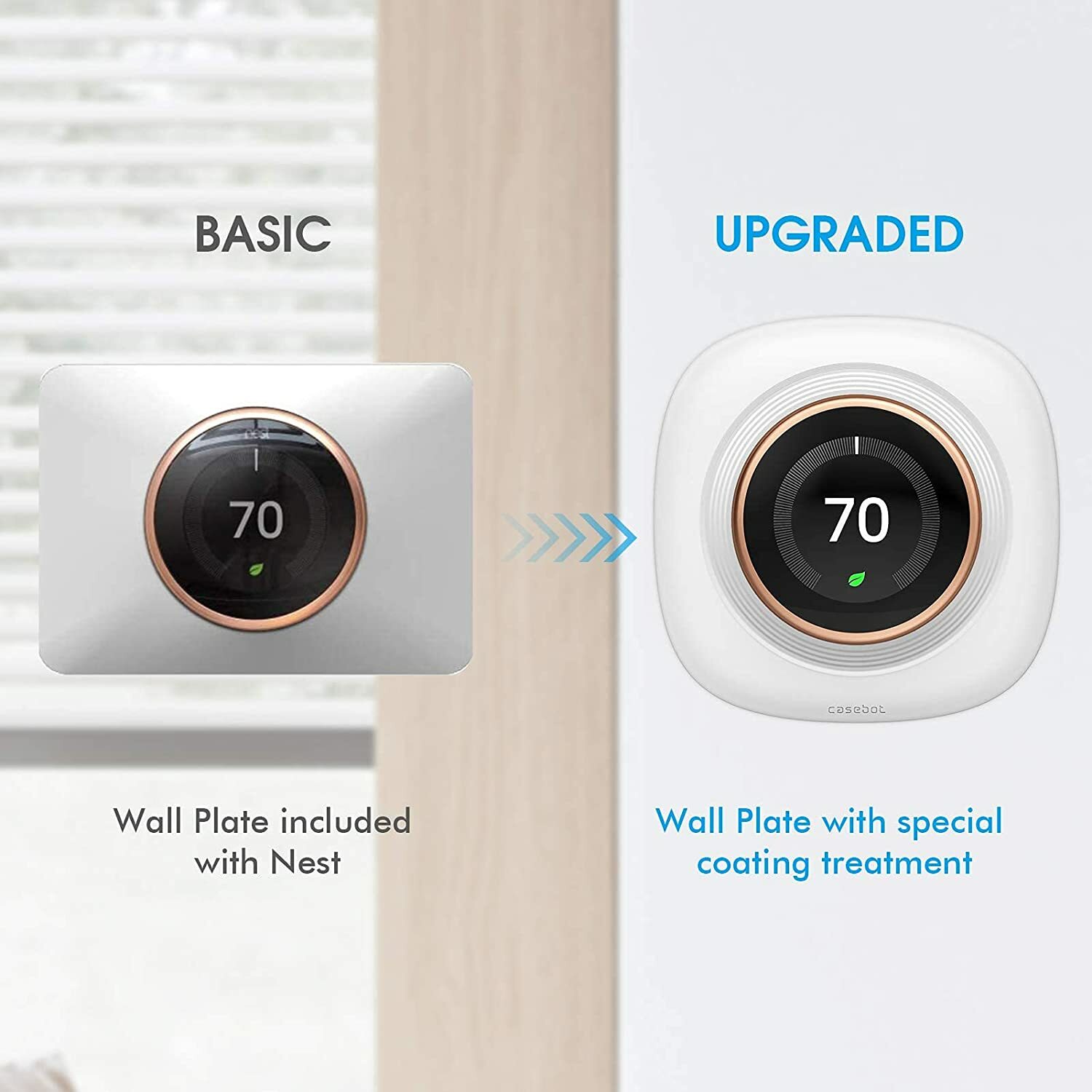 For Google Nest Learning Thermostat 3rd 2nd 1st Generation Wall Plate Cover