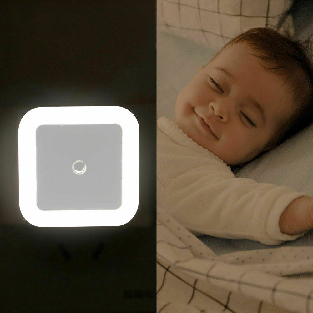 US EU Plug-in Auto Sensor Control LED Night Light Lamp for Bedroom Hallway EM