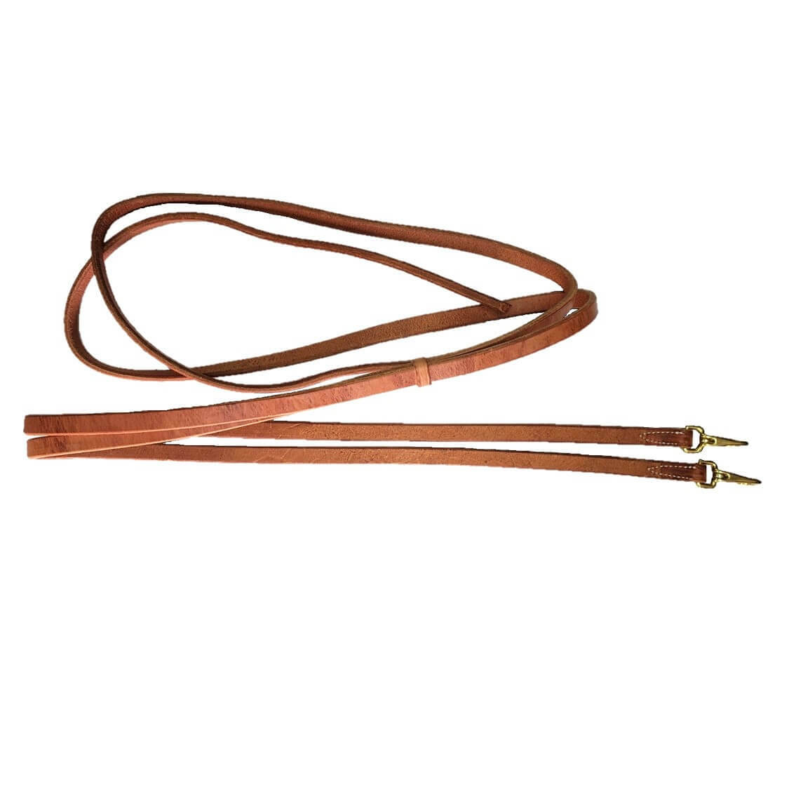 New 3/4" x 8' Leather Split Reins with Different Leather and Connector Ends