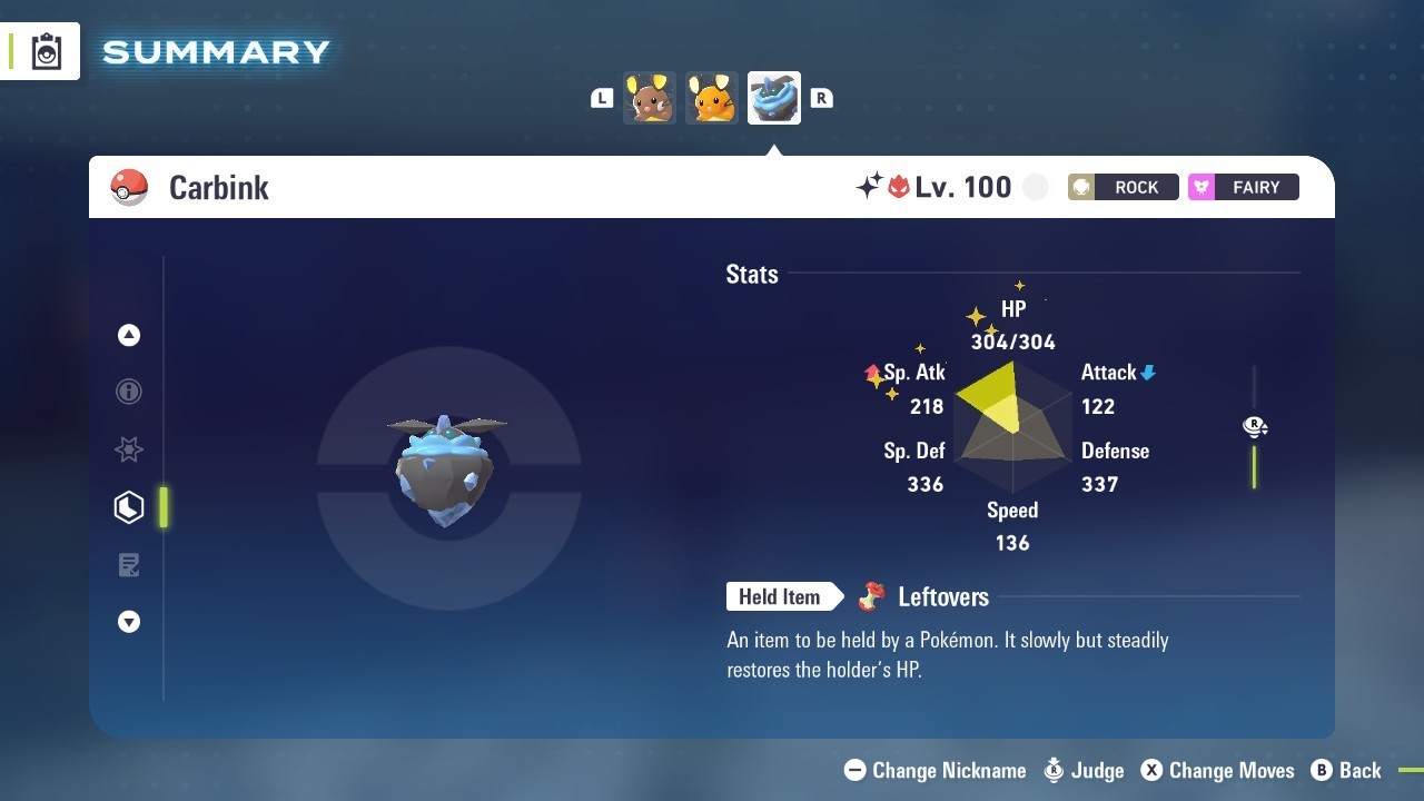 Pokémon Legends: Z-A Shiny Carbink 6iv ✨Max EV✨ALPHA