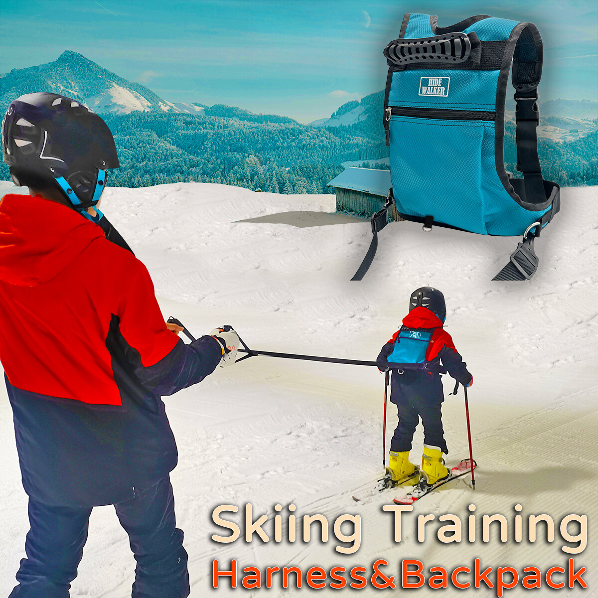 Ski Harness for Kid Backpack Adjustable Snowboard Train Belt Children Skateboard