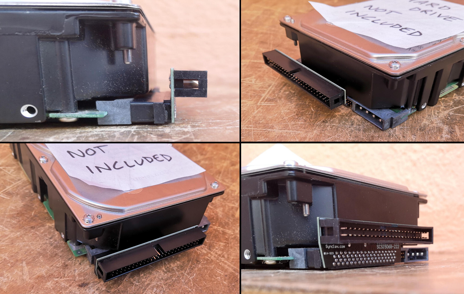 Synclavier 68-pin Mini-Centronics MD68M to 50-pin Male SCSI Winchester Adapter
