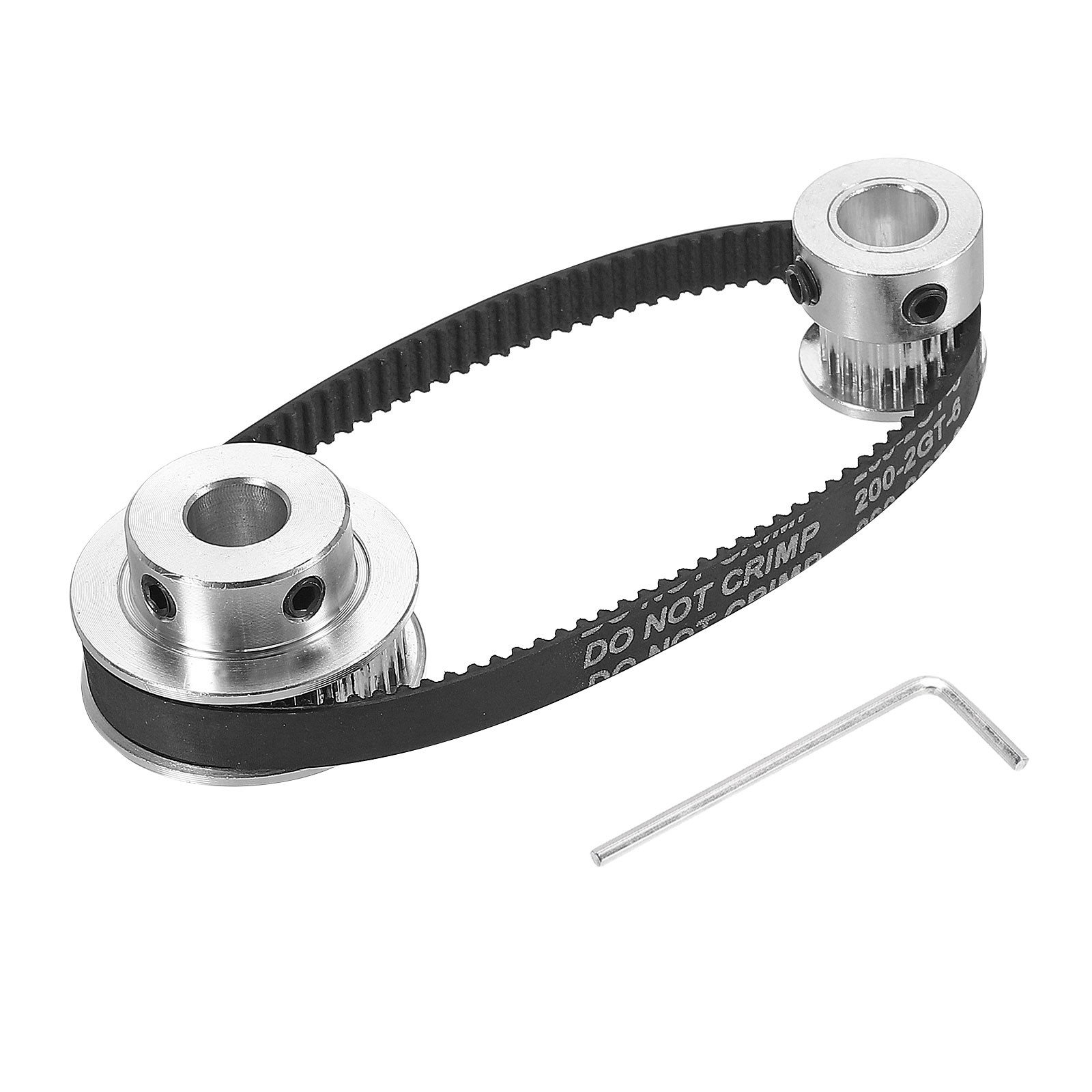 Timing Pulley 20&40 Teeth 8mm Bore Synchronous Wheel with Belt and Wrench 1Set