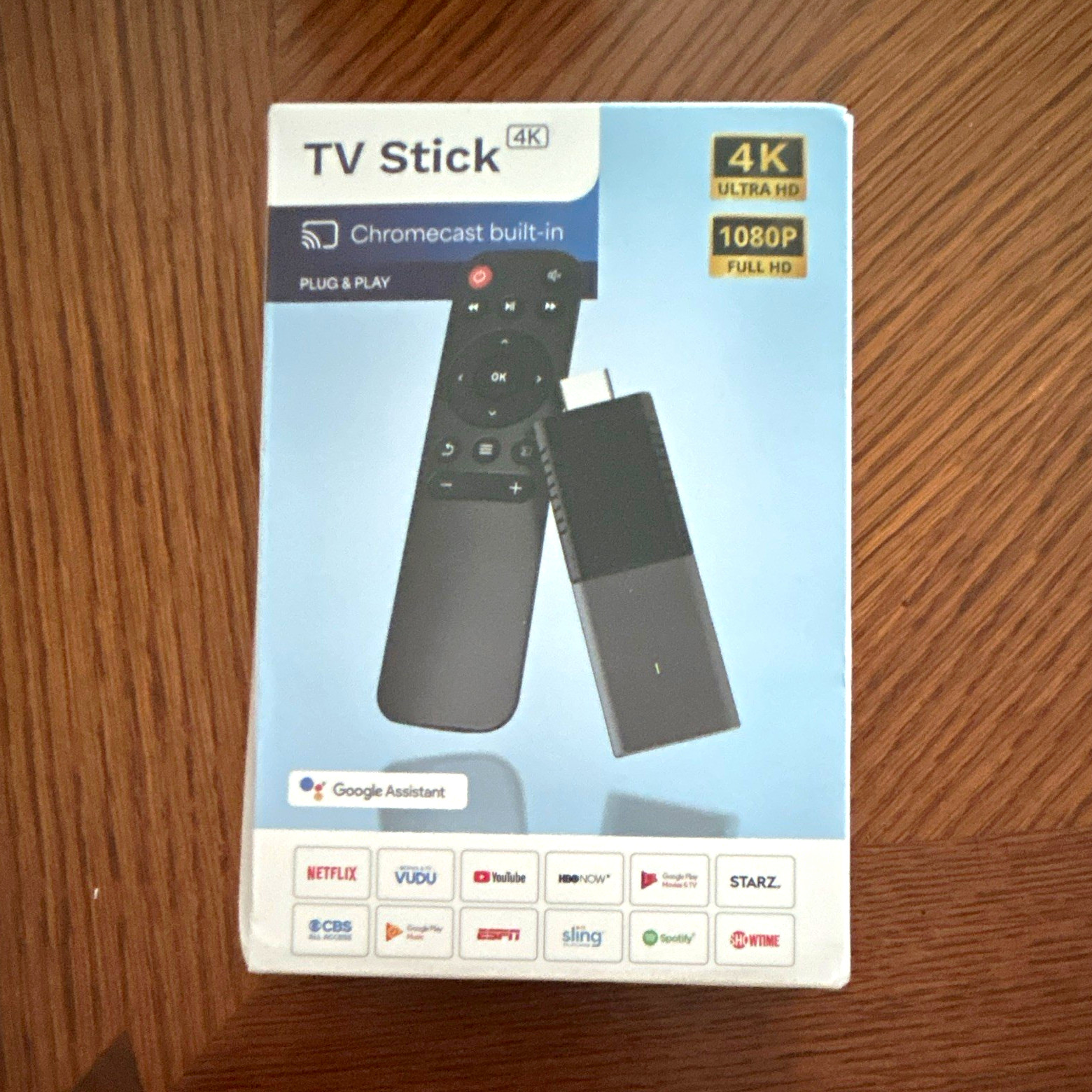 TV Stick 4K Android TV Dongle 128G Black Chromecast Voice Remote BT WiFi HDMI