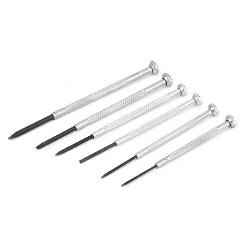 11pc Small Precision Screwdriver Set Mini 6 Sizes Flat Philips for Watch Glasses