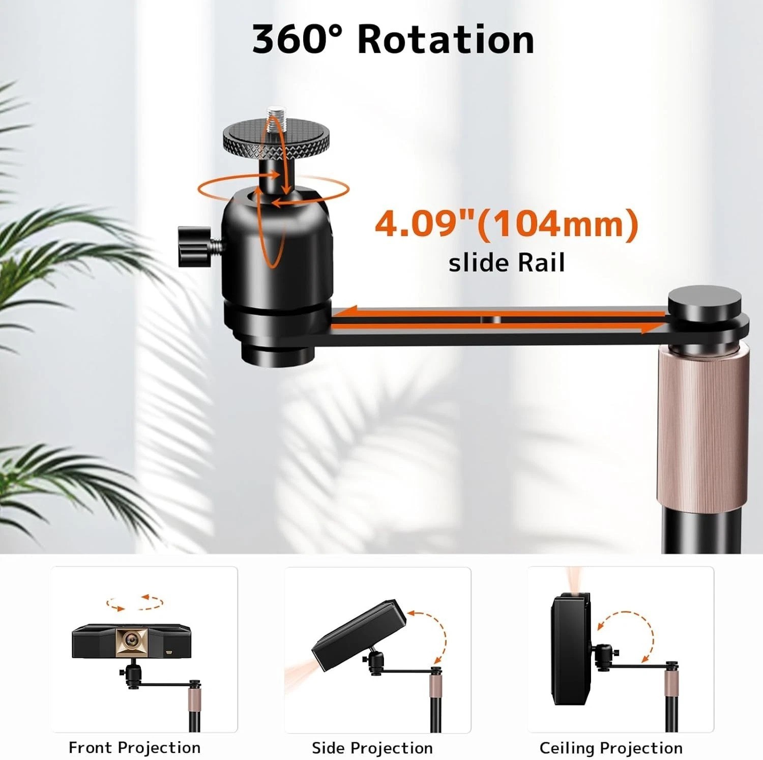 Universal Projector Stand Black Metal
