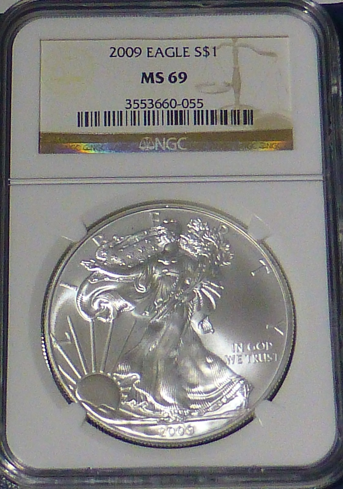 2009 Eagle Silver Dollar NGC MS69