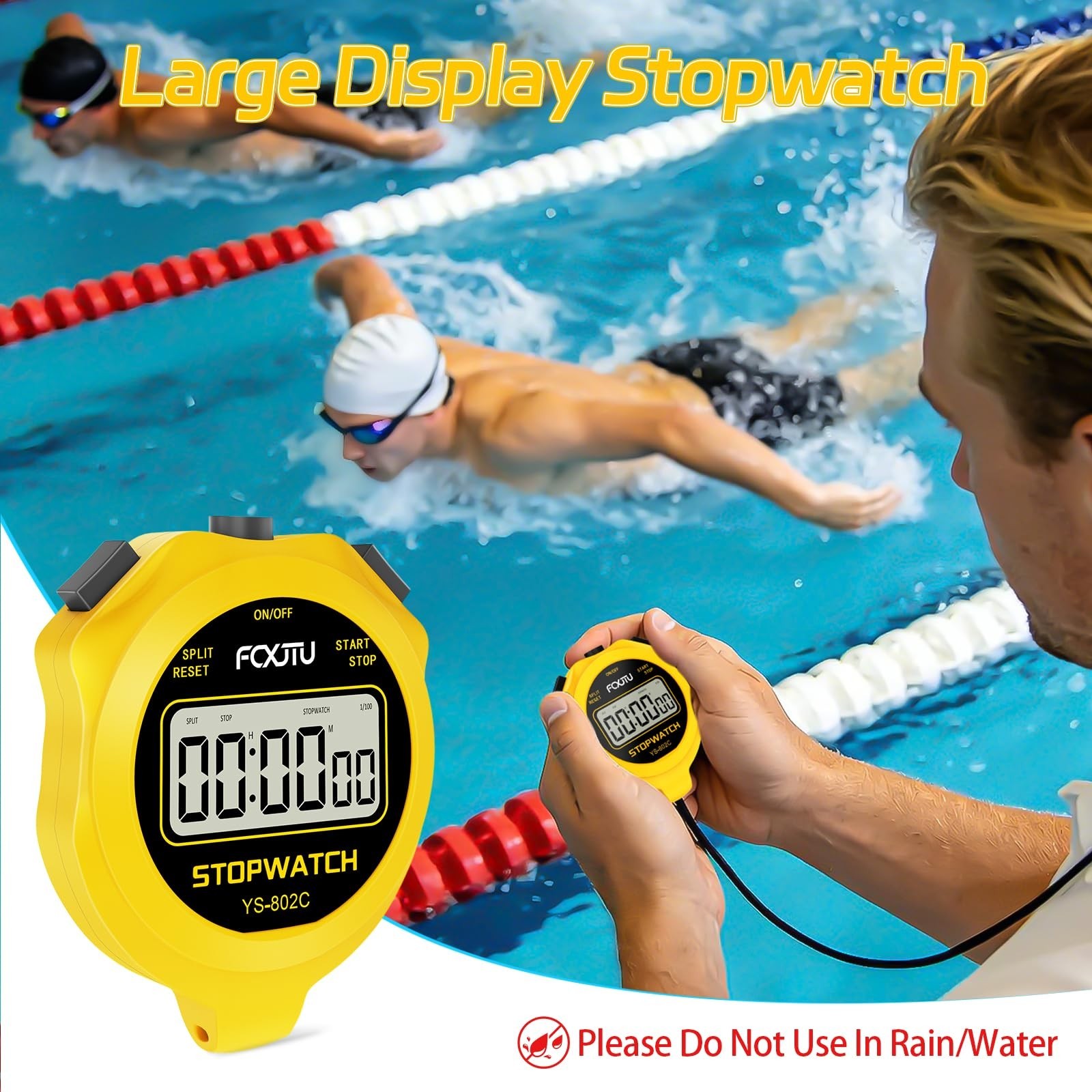 Digital Simple Basic Stopwatch Timer, Silent Stop Watch for Kids Coaches | On...