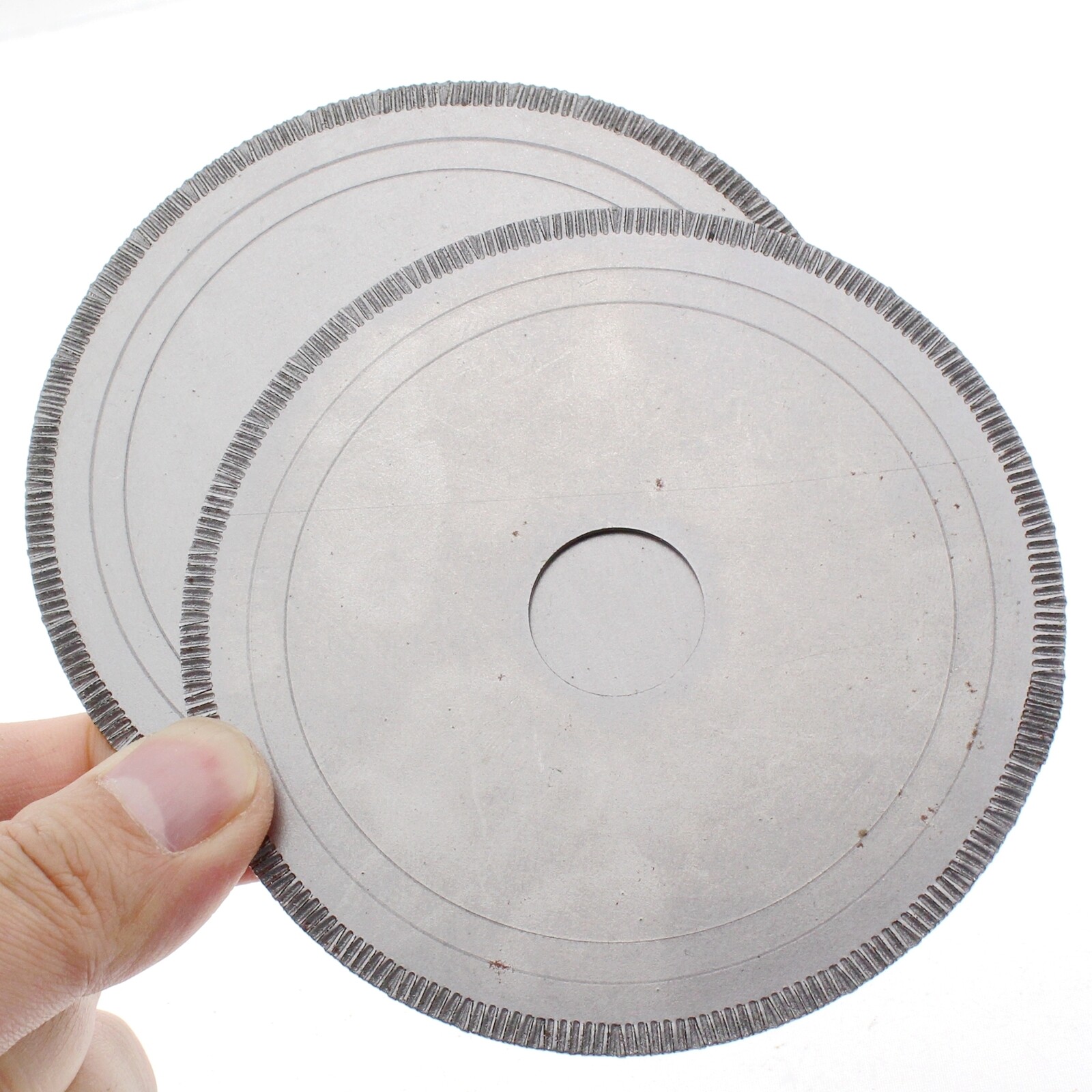 2Pcs 4" in 100mm Diamond Lapidary Saws Blade Notched Rim Trim Tools for Stone