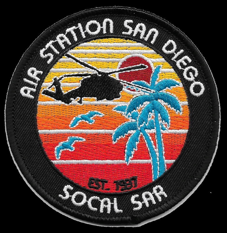 4" USCG COAST GUARD AIR STATION SAN DIEGO SOCAL SAR EMBROIDERED PATCH