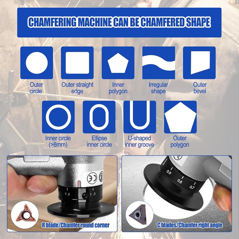 Mini Pneumatic Chamfering Machine 45 Degree Portable Deburring F Trimming Tool