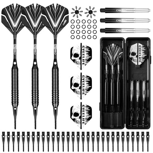 Soft tip Darts Set with Brass Barrel,Professional Darts Plastic