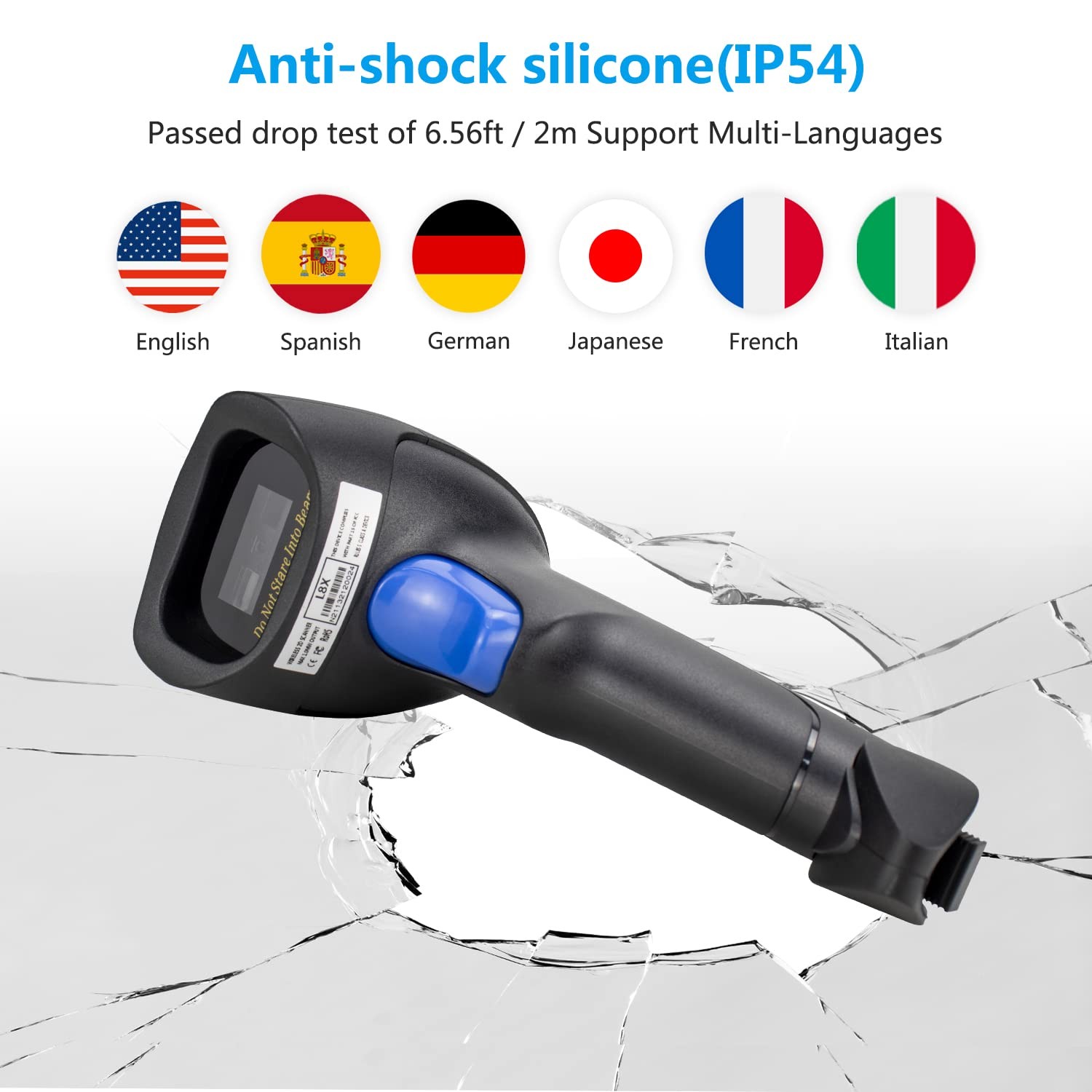 Wireless QR Code Scanners Readers for Computers, NetumScan 1D 2D Black