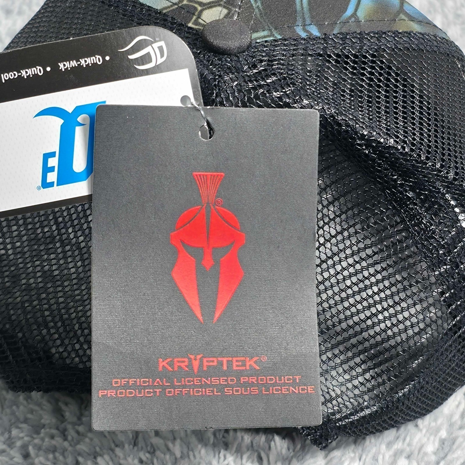 Kryptek Spartan Meshback Snapback Trucker Cap Hat Neptune Blue Black Camo NWT