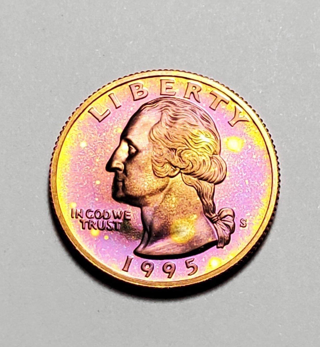 TONED 1995 S WASHINGTON QUARTER CLAD PROOF UNC #C1729