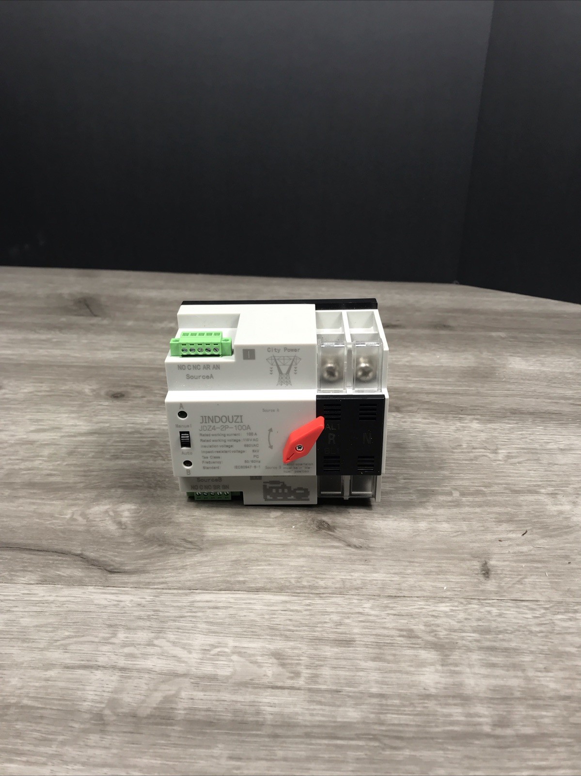 100A Automatic Transfer Switch Dual Power 2P Power Generator Changeover Switch