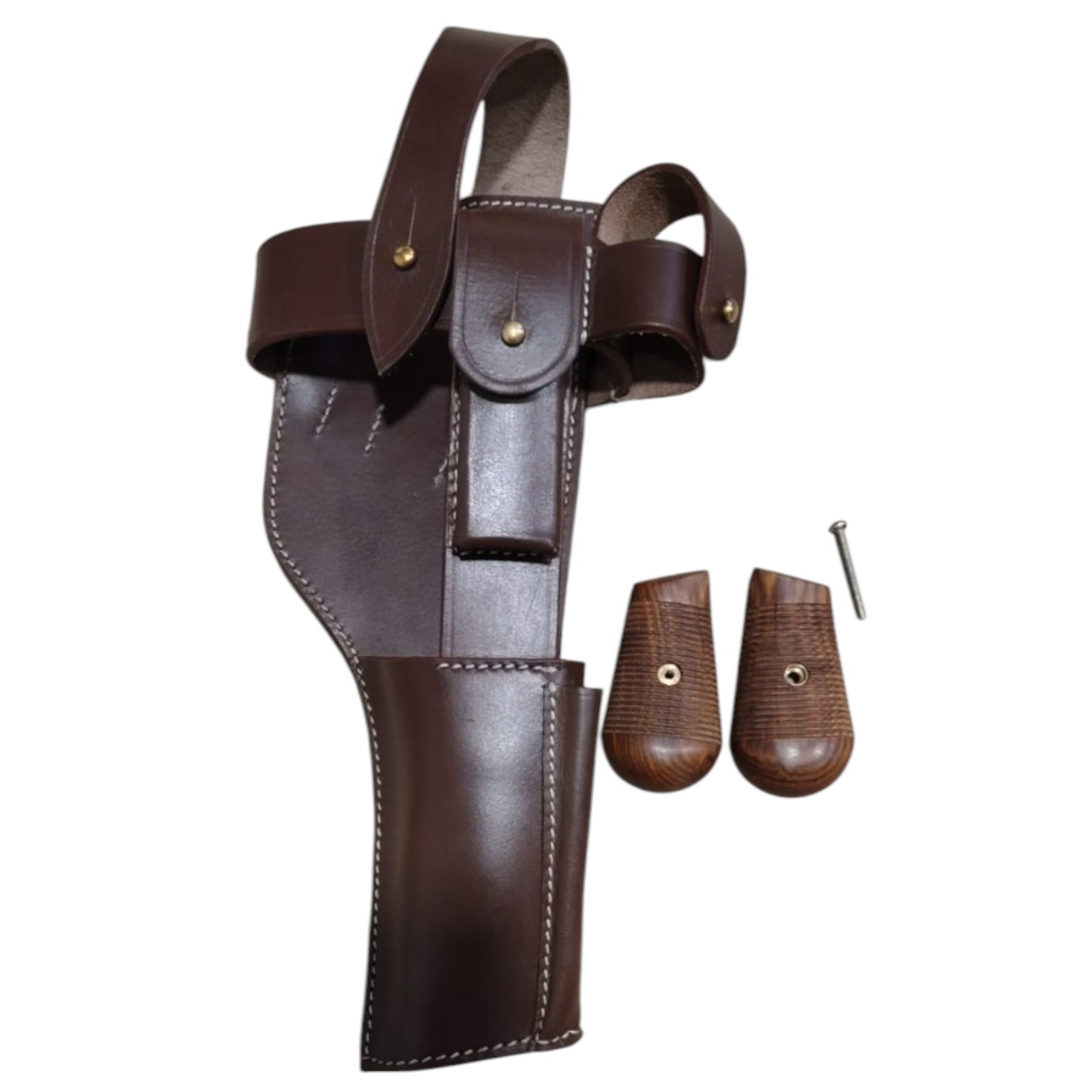 Mauser C96 Broomhandle Leather Holster  with c96 grip Repro (Stock Not Included)