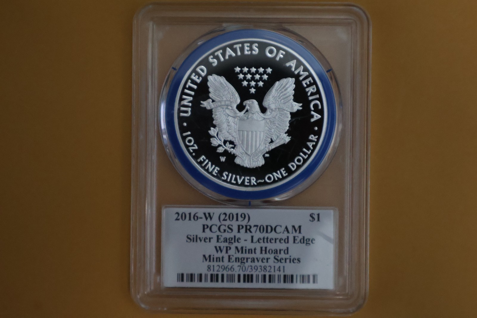 2016 W (2019) SILVER EAGLE PCGS PR70 JOHN MERCANTI Mint Engraver Series