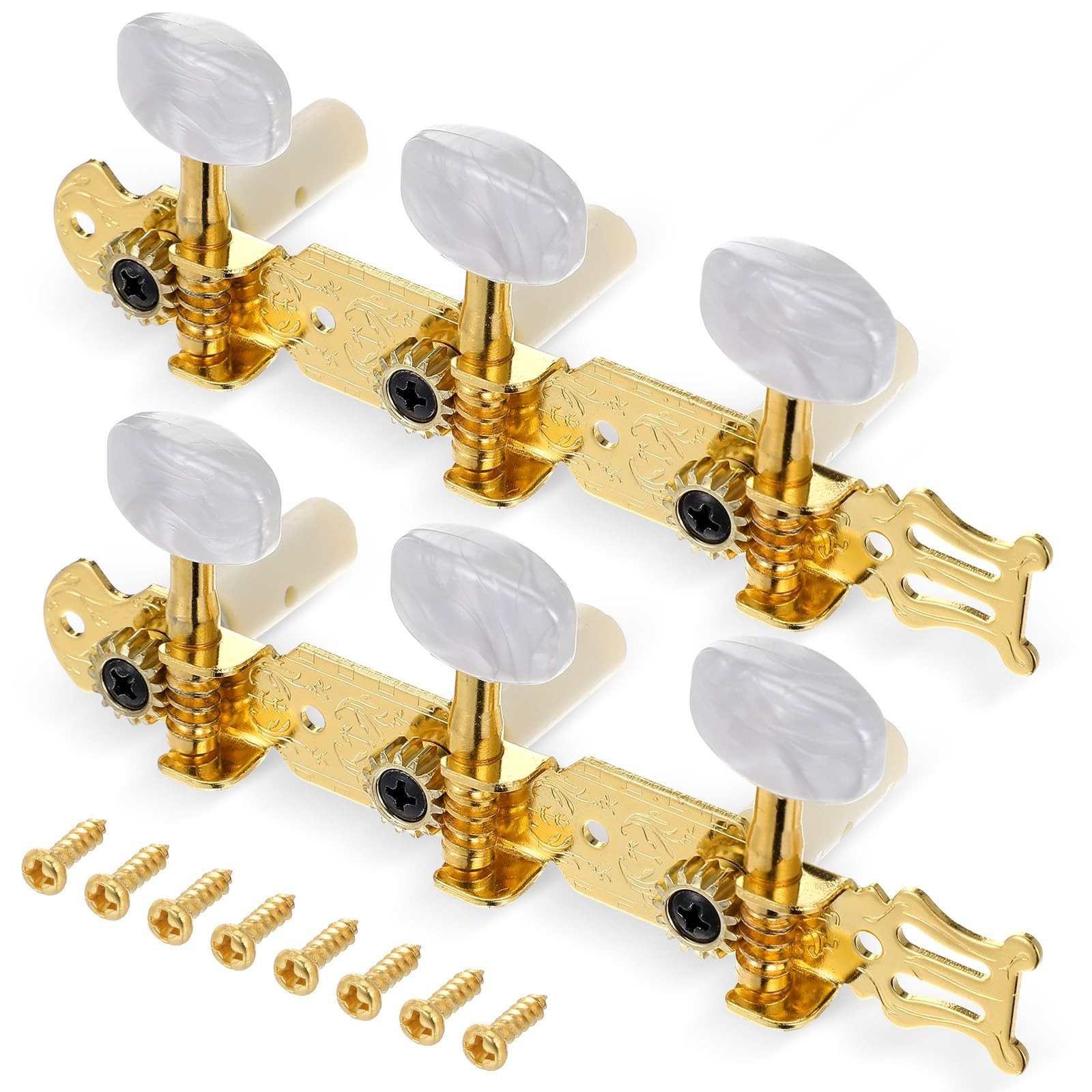1 Pair 3L3R Classical Guitar Tuning Pegs Keys, Guitar Tuners Machine Heads Ke...