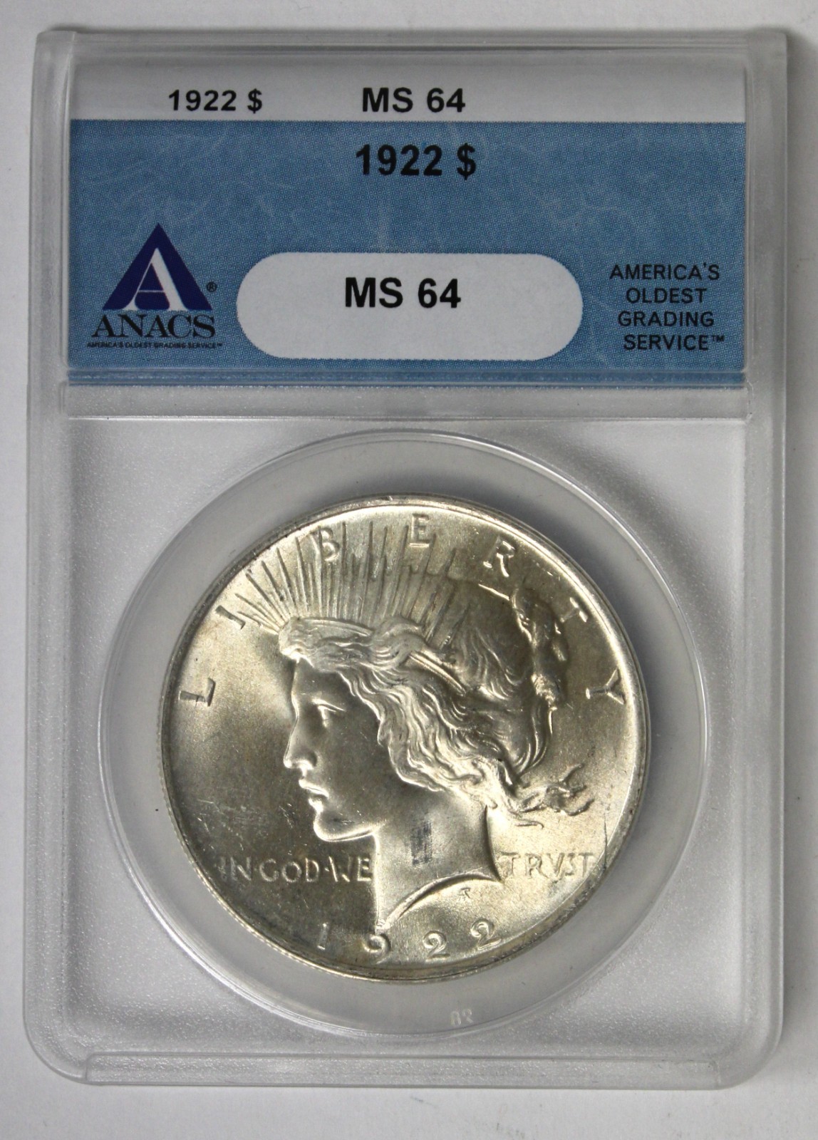 1922 Peace Dollar - ANACS MS64 !!