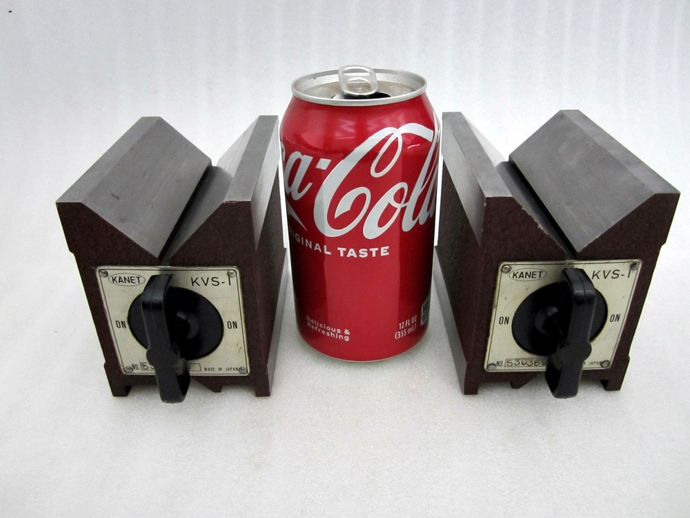 2x Kanetec Kanet 4" Magnetic V Block KVS-1 Made in Japan