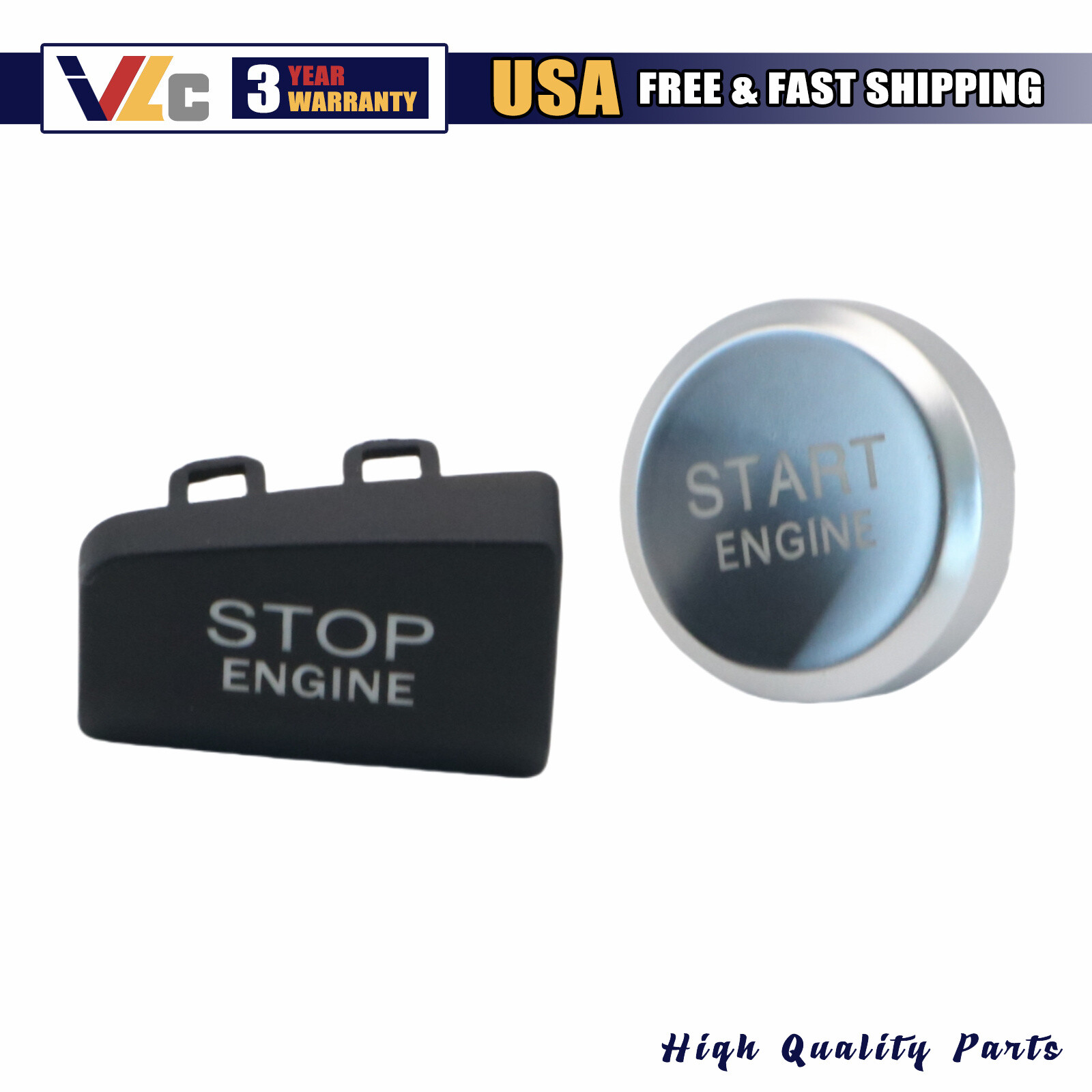 Engine Ignition Start-Stop Switch Button Cap Repair Kit For Audi Q7 2010-2015 US