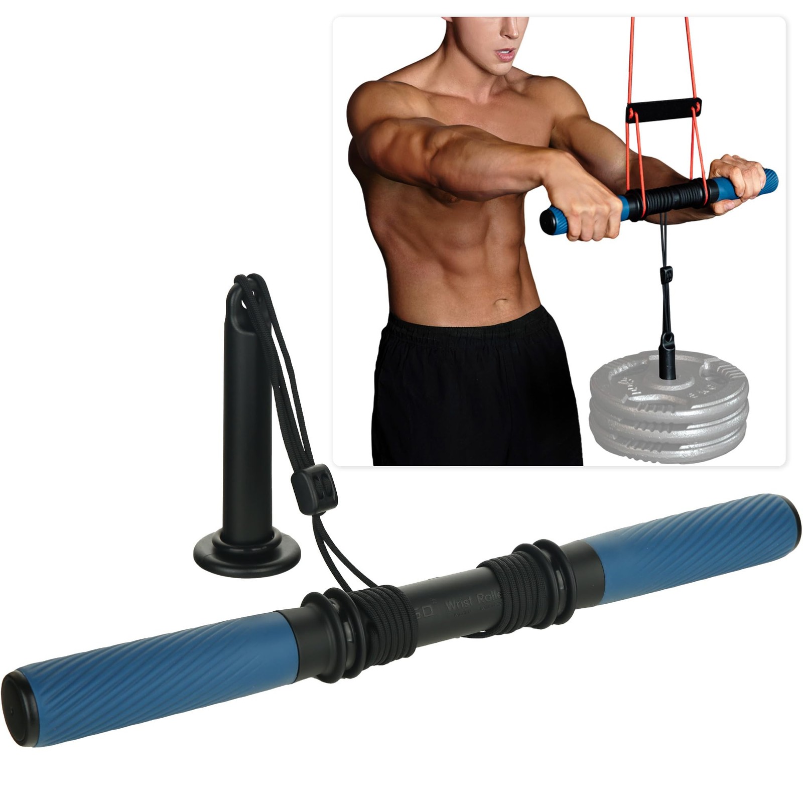 GD Hanging Wrist Roller Forearm Blaster- Forearm Strengthener Exercise Equipm...