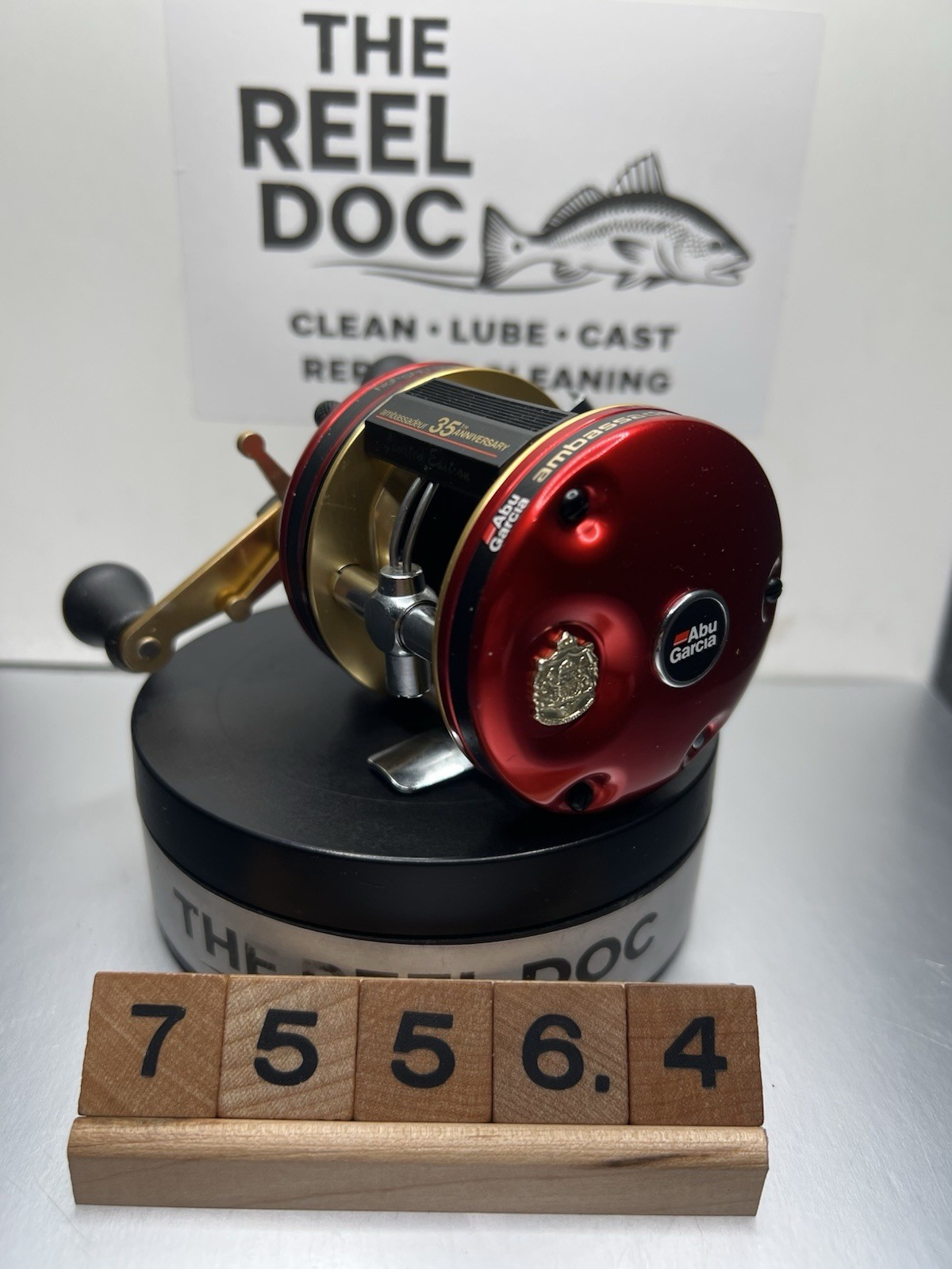 Abu Garcia 5000 35th Anniversary Red Gold Sweden 75564 Serviced By The Reel Doc