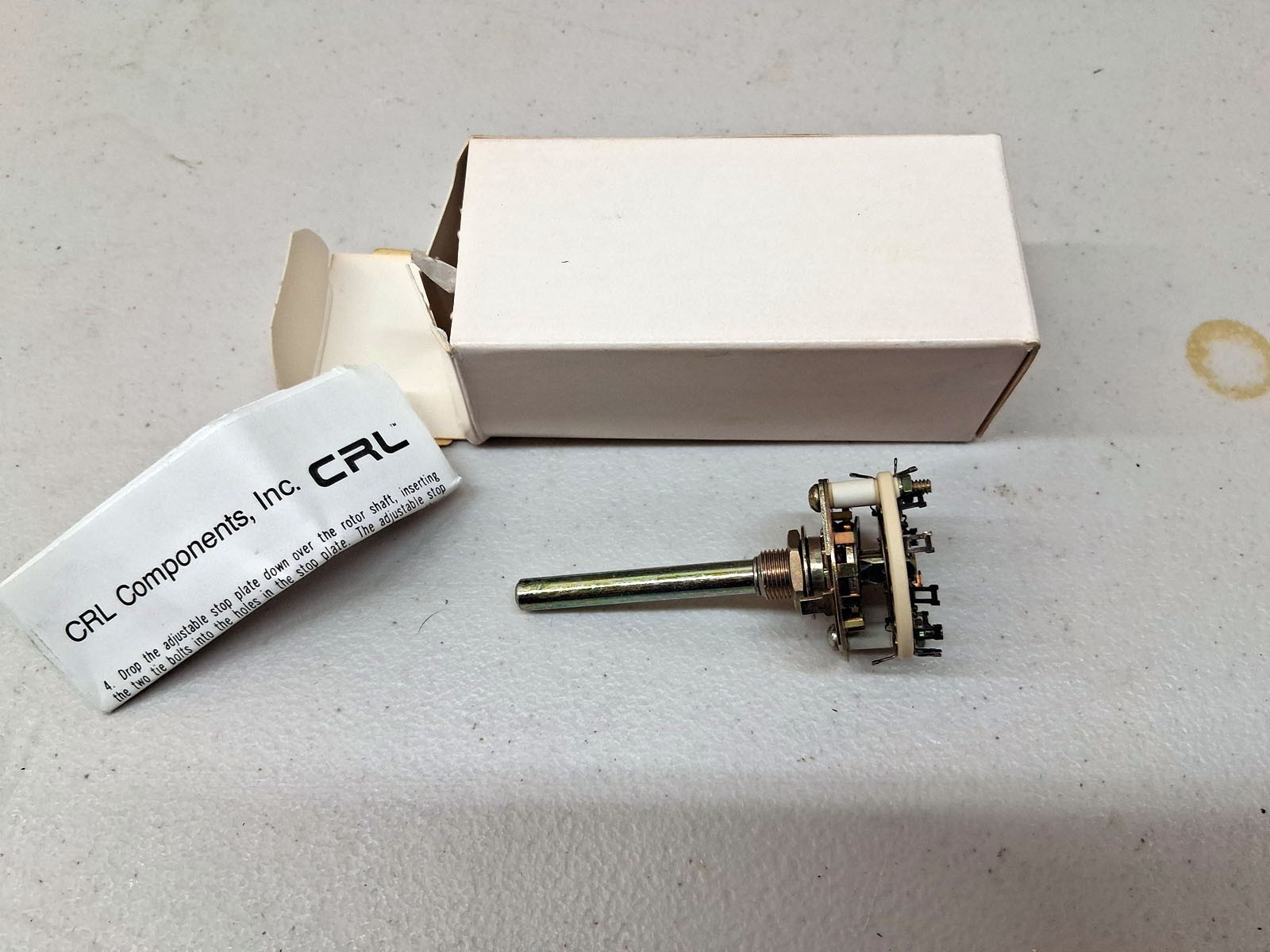 NEW IN BOX CRL Electroswitch PA2002 2 Pole 2-6 Position Shorting Rotary Switch