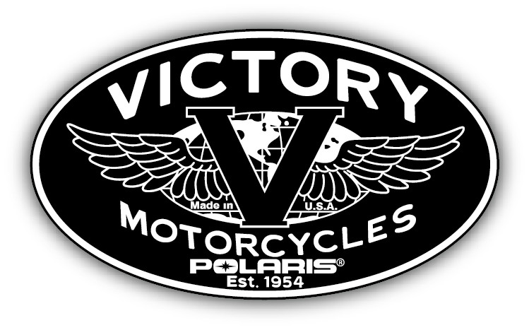 Victory Motorcycles Polaris Logo ar Bumper Sticker Decal - 3'', 5'', 6'' or 8''