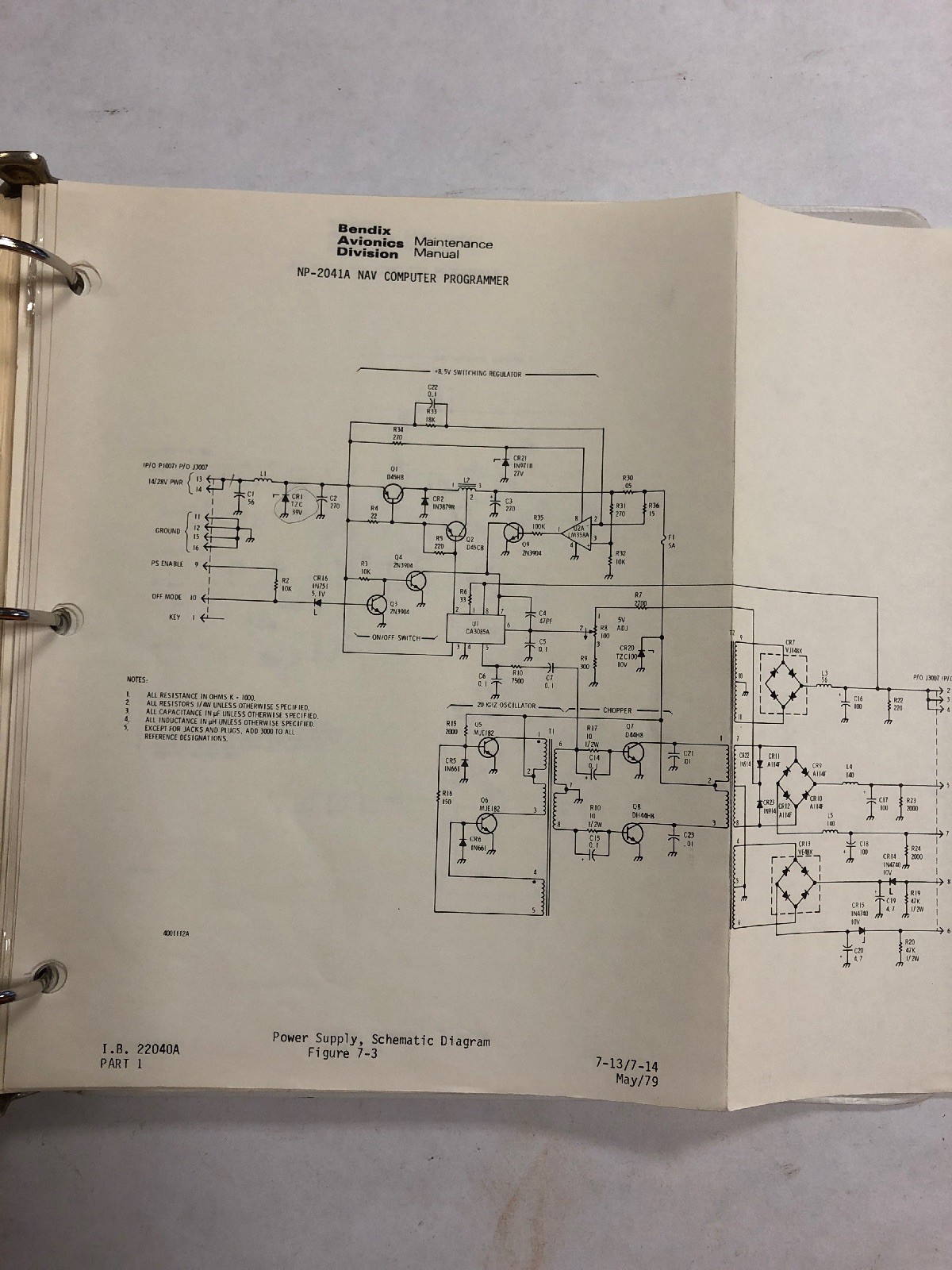 Bendix NCP-2040 NAV Programmer System Maintenance Manual 1979 Original