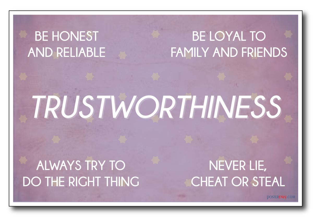 Trustworthiness - NEW Classroom Motivational Poster