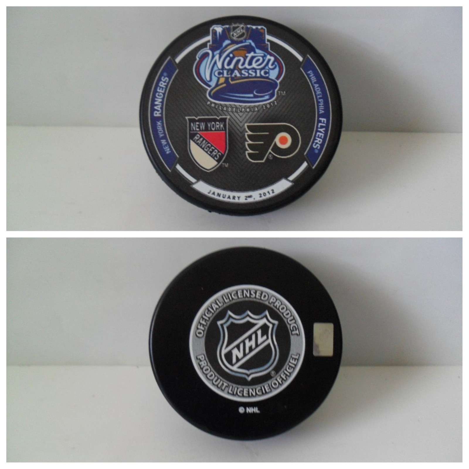 2012 NHL Winter Classic Puck - New York Rangers vs Philadelphia Flyers BRAND NEW
