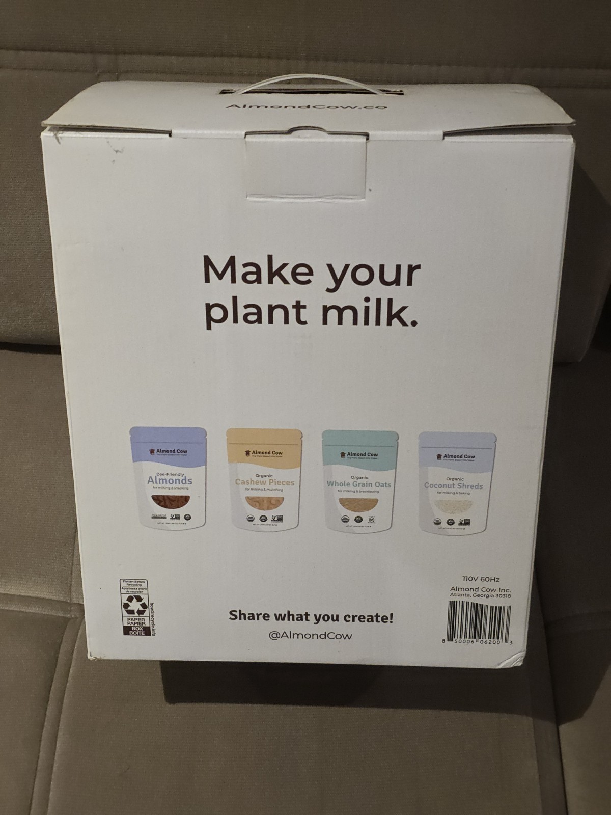 Almond Cow Plant Based Milk Maker Stainless Steel  Machine Vegan New Open Box
